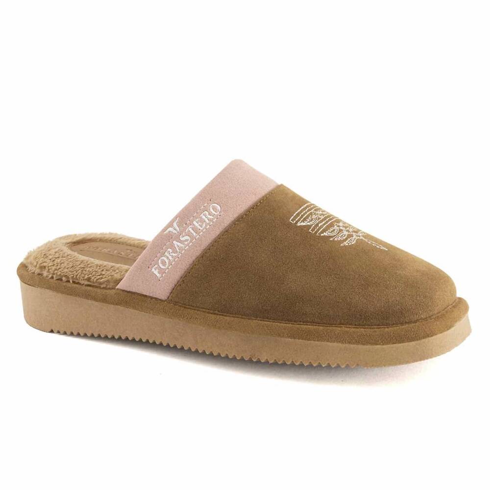 NEW FORASTERO women's western style slippers in brown